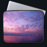 Purple blue ocean sunset photo simple modern bold laptop sleeve<br><div class="desc">Get inspired whenever you use your neoprene laptop sleeve with this gorgeous photo of a softly lit purple, pink, and blue sunset over the Pacific Ocean. This laptop sleeve comes in three sizes: 15", 13", and 10”. Makes a great gift for someone special! You can easily personalise this neoprene laptop...</div>