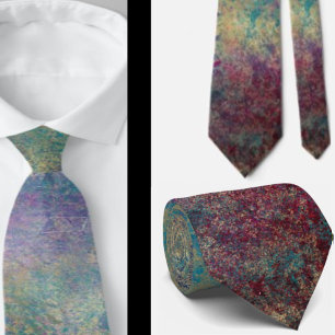 Purple Blue Peacock Abstract Neck Tie Necktie