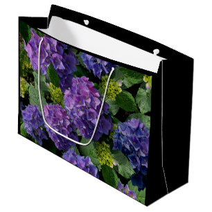 Purple blue periwinkle hydrangeas large gift bag