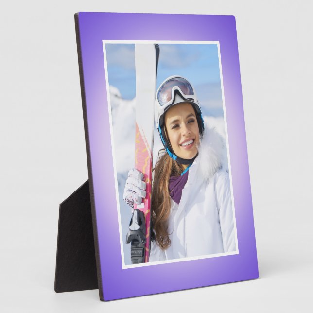Purple Blue Pink Aura Gradient Photo Border Plaque (Side)