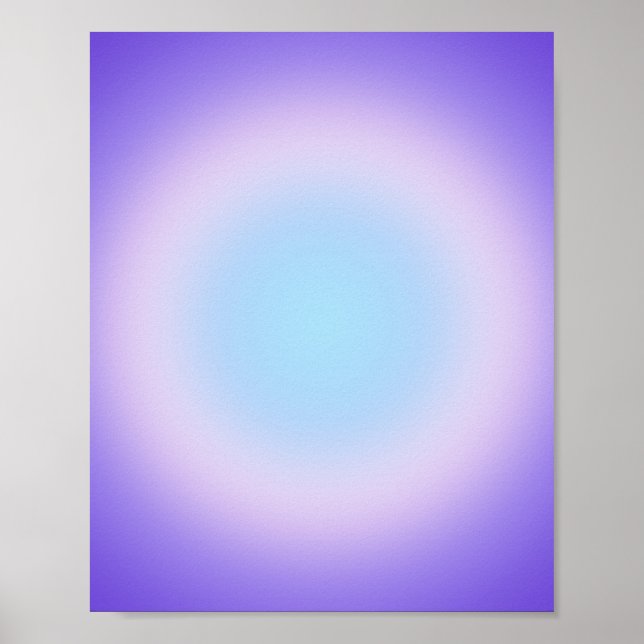 Purple Blue Pink Aura Gradient Poster (Front)