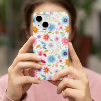 Purple Blue Pink Boho Wildflower