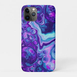 Purple, Blue, Pink Marble Bokeh Fluid Art  Case-Mate iPhone Case
