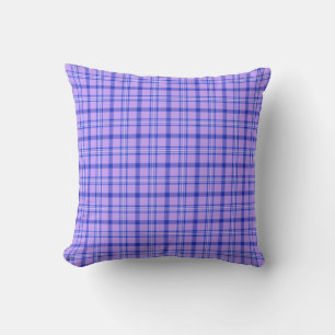 Purple Blue Plaid Classic Pattern Bright Cushion