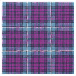 Purple Blue Scottish Tartan Plaid Fabric
