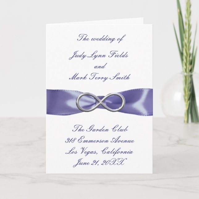 Purple Blue Silver Infinity Program Card (Front)