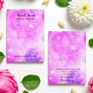 Purple Blue Sparkle Chic Earring Display Business Card