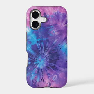 Purple Blue Tie Dye Burst