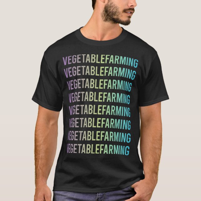 Purple Blue Vegetable Farming T-Shirt (Front)