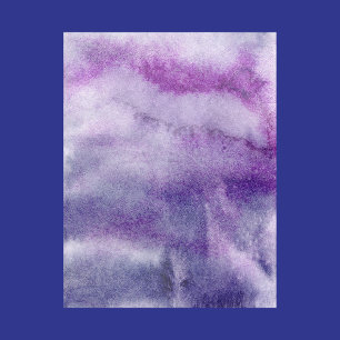 Purple & Blue Watercolor Abstract Scrapbook Paper