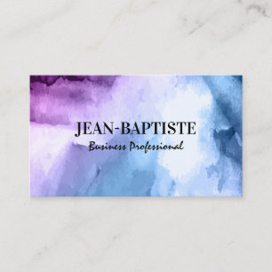 Purple Blue Watercolor Background Business Card