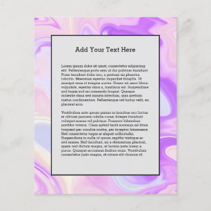 Purple Blue White Abstract Watercolor Pattern Flyer