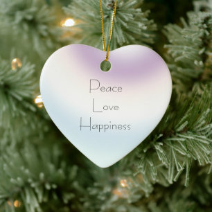 Purple Blue White Ombre Ceramic Tree Decoration