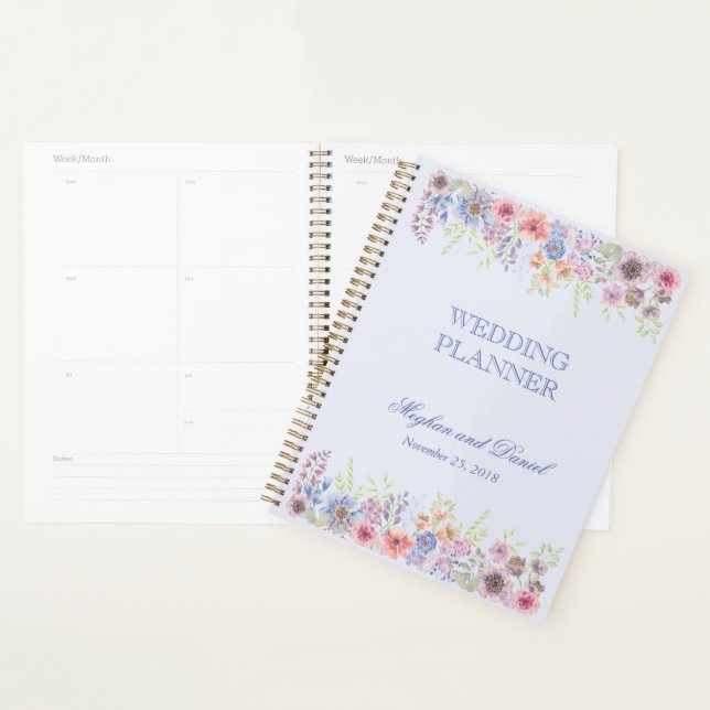 Purple & Blue Wildflowers Wedding Planner (Display)