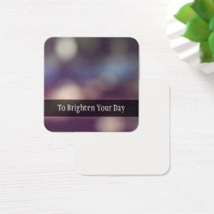Purple Blurred Abstract Photo Message Cards
