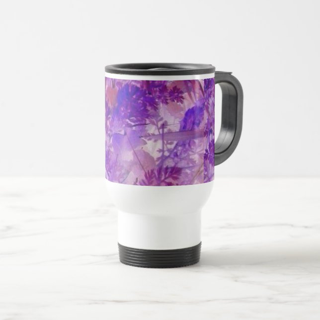 Purple Blush Fantasia Travel Mug (Front Right)