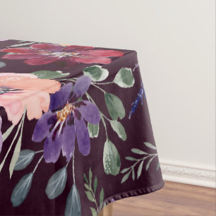 Purple Blush Flower Tablecloth