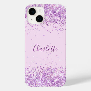 Purple blush pink name script Case-Mate iPhone 14 case