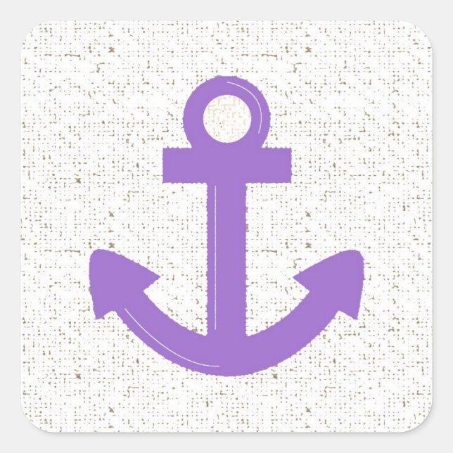 Purple boat anchor distressed stickers (Front)