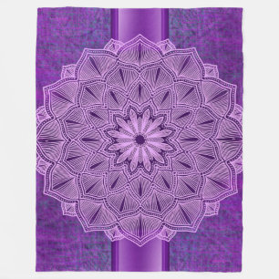Purple Bohemian Style Fleece Blanket