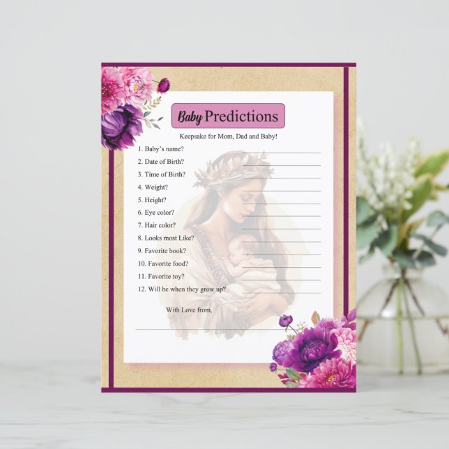 Purple Boho Baby Predications  (Standing Front)