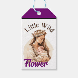 Purple Boho Baby Shower Gift Tags