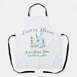 Purple boho love in Bloom bridal shower name retro Apron
