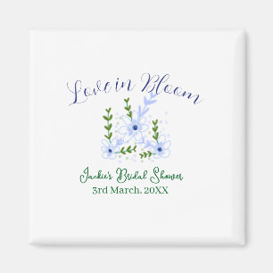 Purple boho love in Bloom bridal shower name retro Magnet