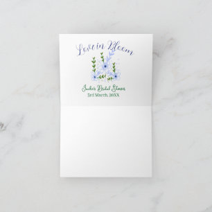 Purple boho love in Bloom bridal shower name retro Thank You Card