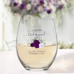 Purple Boho Roses Bridesmaid Maid of Honour Gift<br><div class="desc">This set is the perfect choice for thanking the bridesmaids and maid of honour at your wedding. The beautiful boho chic design features a cluster of hand painted watercolor roses in shades of purple, plum, and lavender, along with eucalyptus sprigs and garden greenery. Her name & title appears in elegant...</div>