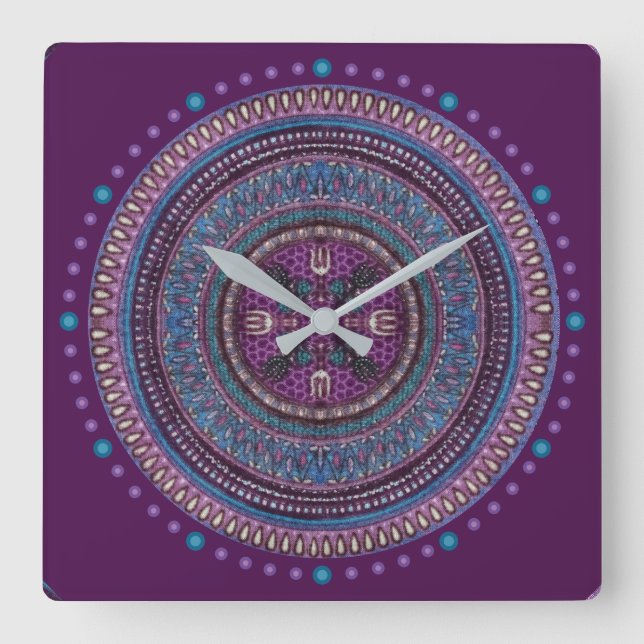 Purple Boho Style Clock (Front)