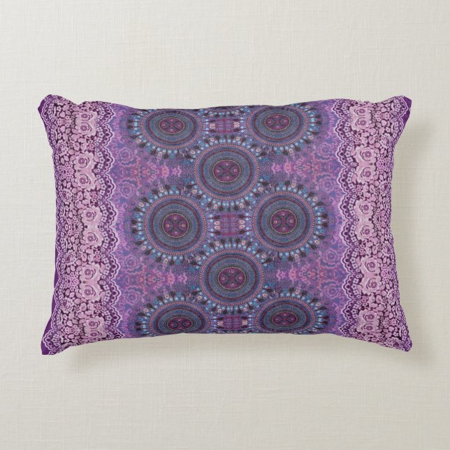 Purple Boho Style Decorative Cushion (Front)