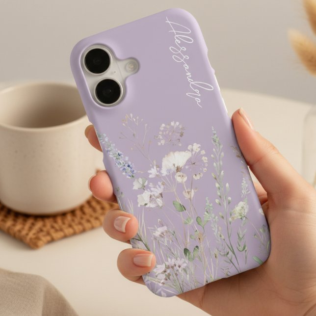 Purple Boho Watercolor Wildflowers (Creator Uploaded)