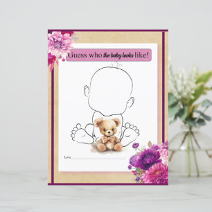 Purple Boho Who will Baby Look Like Game