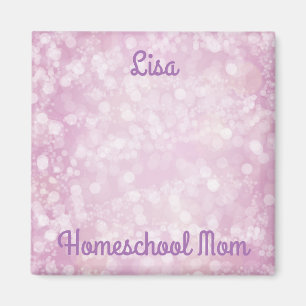 Purple Bokeh Homeschool Mum Magnet