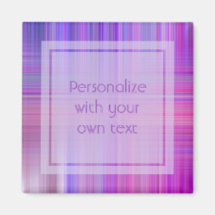 Purple Bokeh Plaid Custom Text Magnet