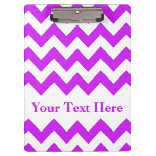 Purple Bold Chevron with customisable text Clipboard