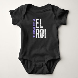 Purple Bold El Roi - The God Who Sees Me  Baby Bodysuit