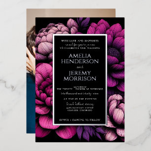 Purple Bold Floral with Photo