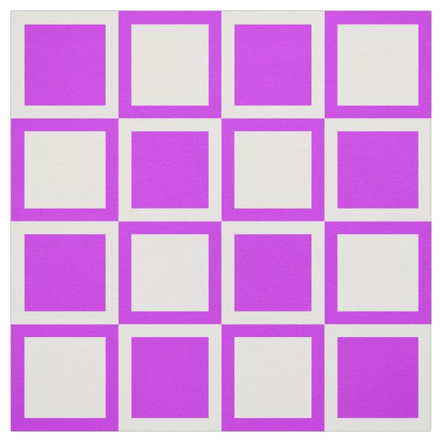 Purple Bold Mod Squares ~ large scale Fabric (Swatch)
