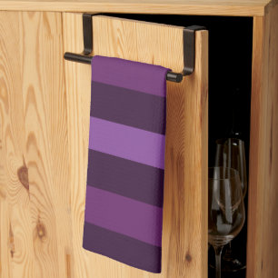 Purple Bold Stripes Tea Towel