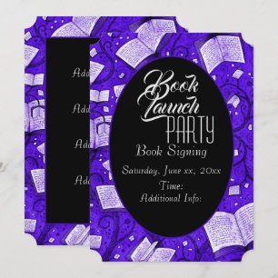 Purple Book Launch Party Invitation