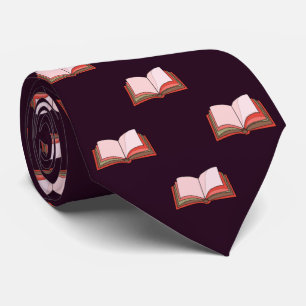 Purple Book Lover's Novelist Work, Graduation Gift Tie
