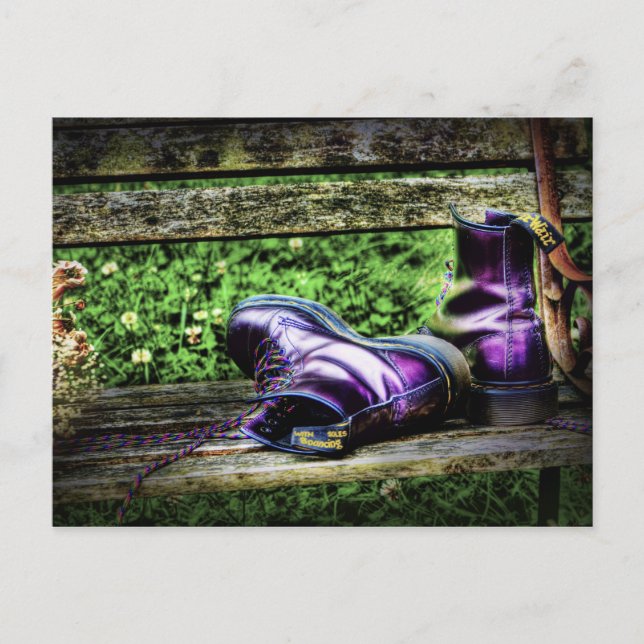 Purple Boots art postcard (Front)