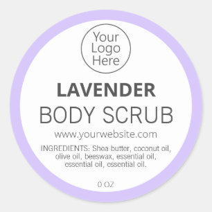 Purple Border Lavender Logo Labels