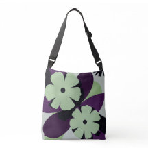 Purple Botanical Floral Tote Bag – Modern Design