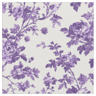Purple Botanical Vine Pattern Fabric