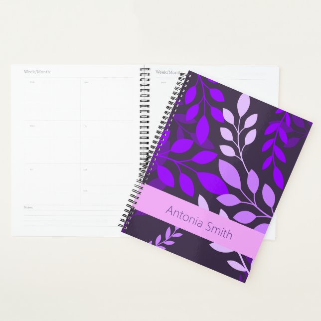 Purple Botanical with Name Planner (Display)