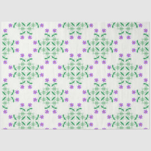 purple botanicals tissue paper