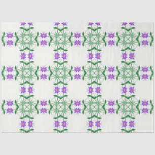 purple botanicals tissue paper